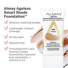 Fond de teint Almay 200 Medium Clair texture liquide sur main