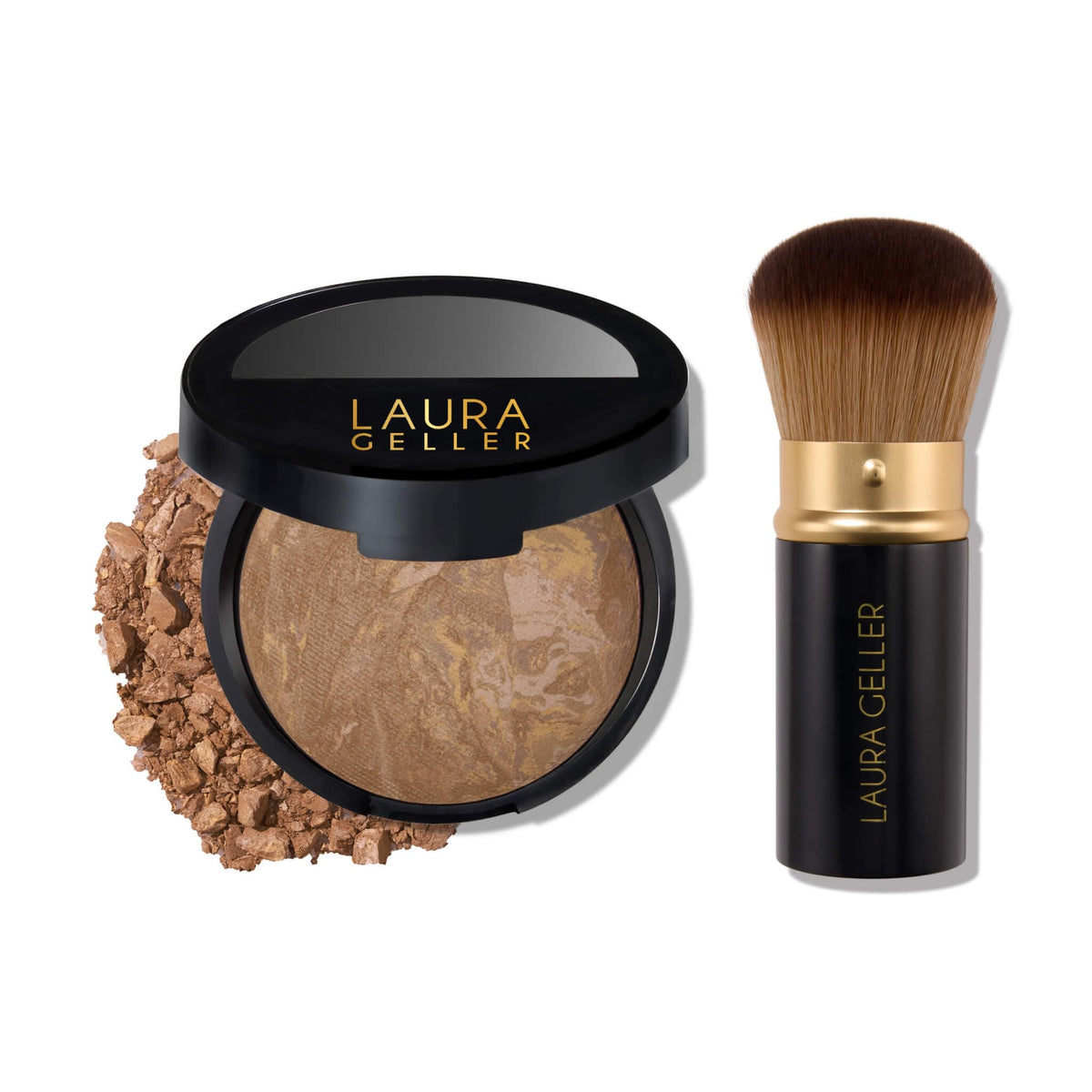 Fond de Teint Baked Balance-N-Brighten Sand et pinceau Kabuki