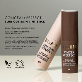 Fond de Teint Blur Out Skin Tint Milani sur un miroir