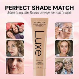 Fond de Teint Changeant de Couleur LUXE, couleur après application