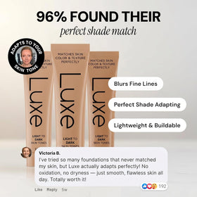 Fond de Teint Changeant de Couleur LUXE, détails sur l'emballage