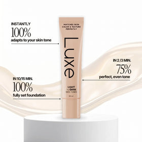 Fond de Teint Changeant de Couleur LUXE, texture sur main