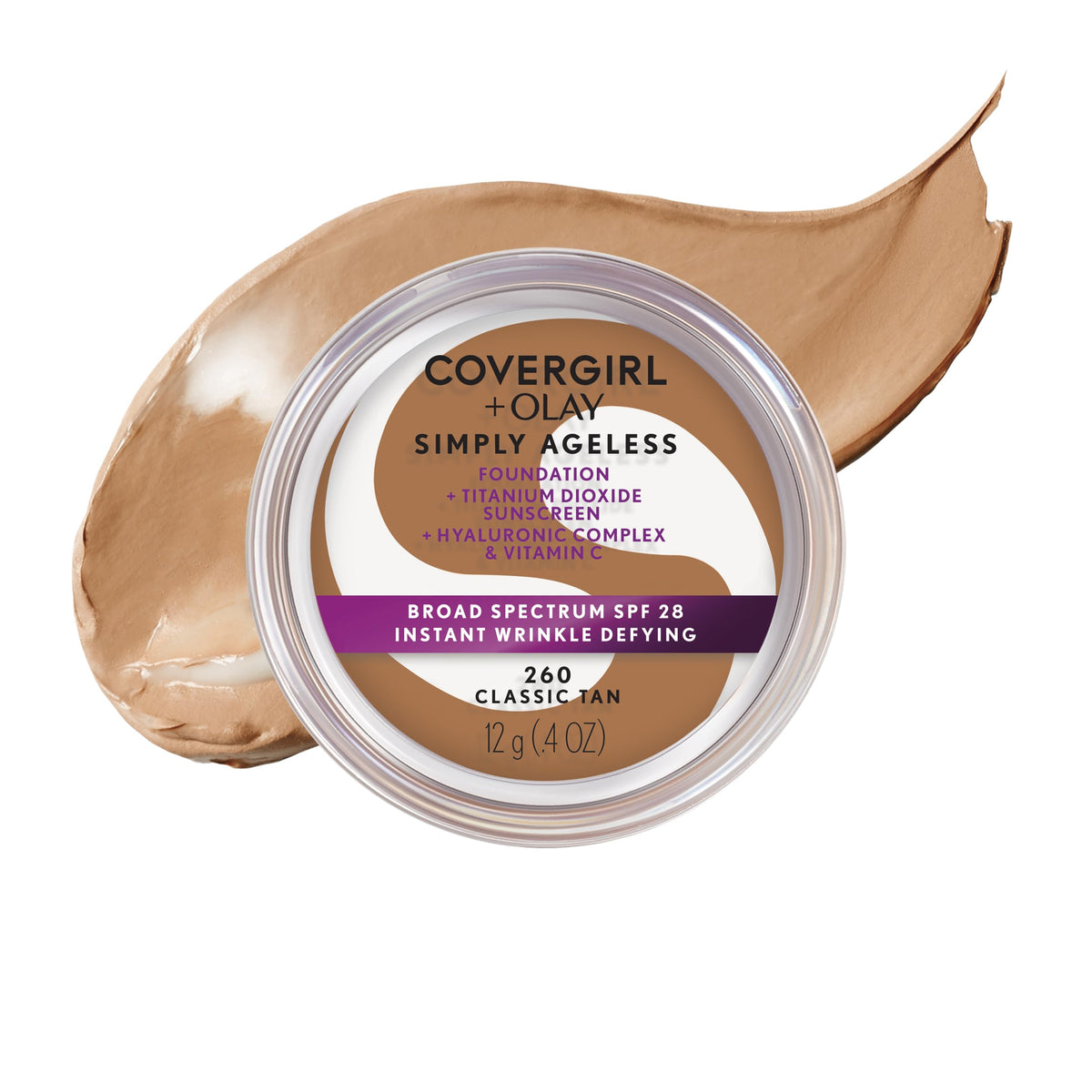 Fond de Teint COVERGIRL Simply Ageless 260 Classic Tan avant