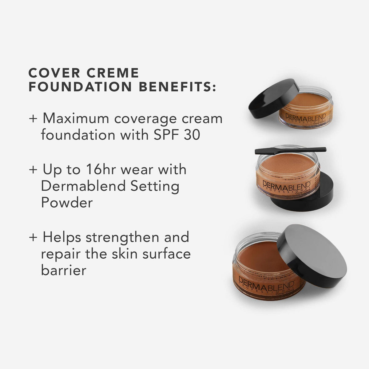 Fond de teint Dermablend Cover Crème dans son emballage