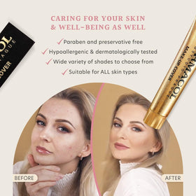 Fond de teint Dermacol No.207 application sur le visage