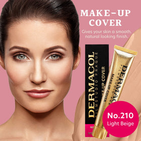 Fond de teint Dermacol ouvert montrant la texture