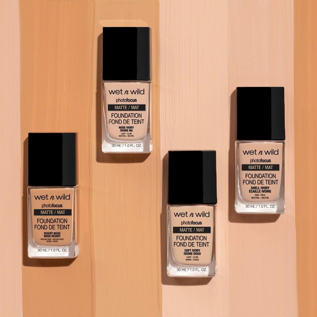 Fond de teint liquide mat wet n wild en application sur la peau