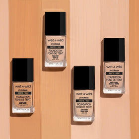 Fond de teint liquide mat wet n wild en application sur la peau