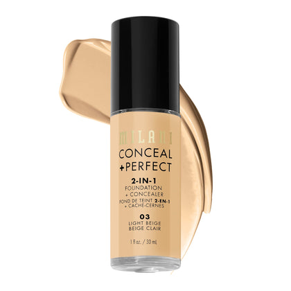 Fond de teint liquide Milani beige clair 30 ml, vue de face