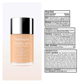 Fond de teint liquide Neutrogena Healthy Skin 270W ouvert avec applicateur