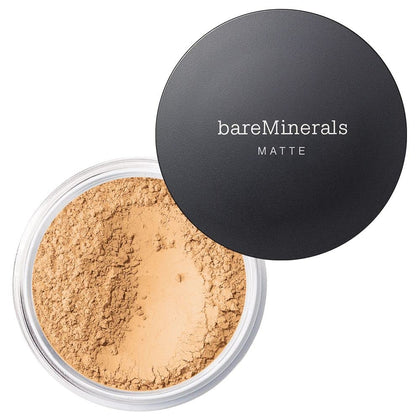 Fond de teint minéral mat SPF 15 de bareMinerals, packaging avant