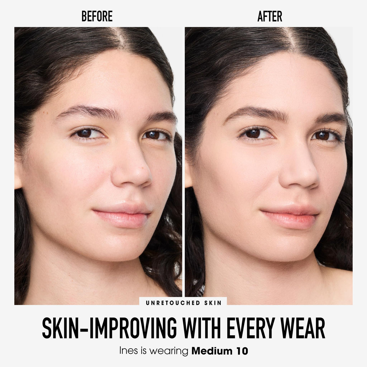 Fond de teint poudré minéral bareMinerals Medium 10 avec couvercle ouvert