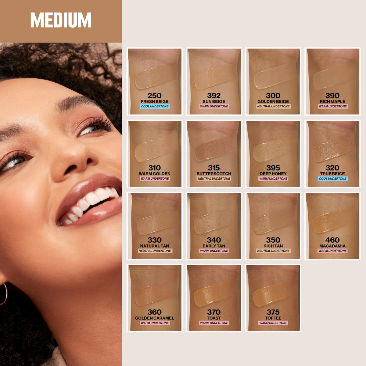 Fond de teint REVLON ColorStay 320 Beige Véritable, flacon ouvert