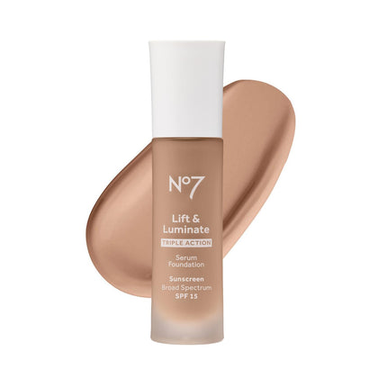 Fond de teint serum No7 30ml couleur Sable devant
