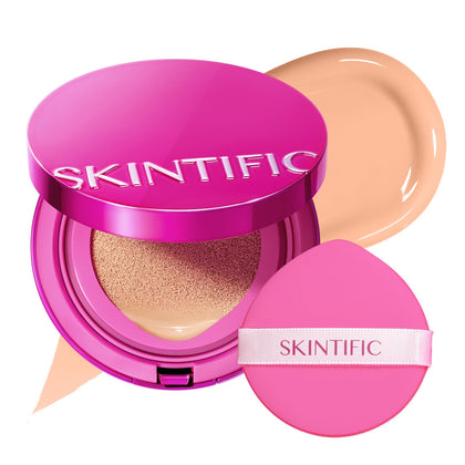 Fond de Teint SKINTIFIC Cushion 03 Pétale avant avec texture visible
