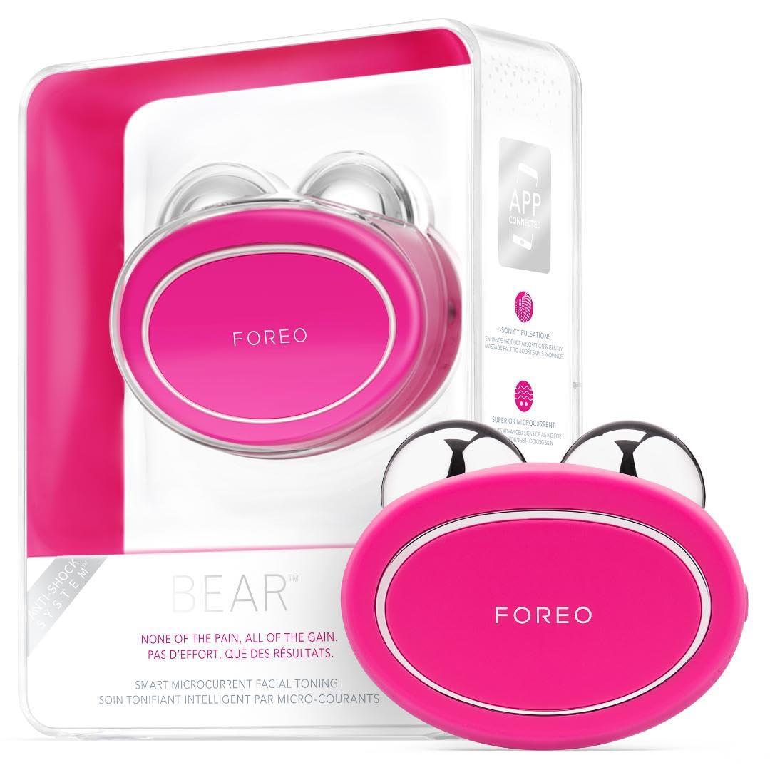 FOREO BEAR dispositif de microcourant vue de face en fuchsia