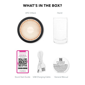 FOREO UFO 3 avec masque activé prêt à l'emploi