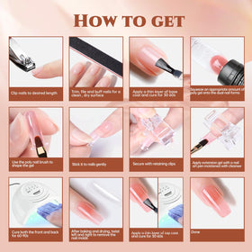 Formes d'ongles duales de 10 tailles dans le kit JEWHITENY
