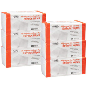 ForPro Lingettes Esthétiques 200ct paquet ouvert montrant les lingettes