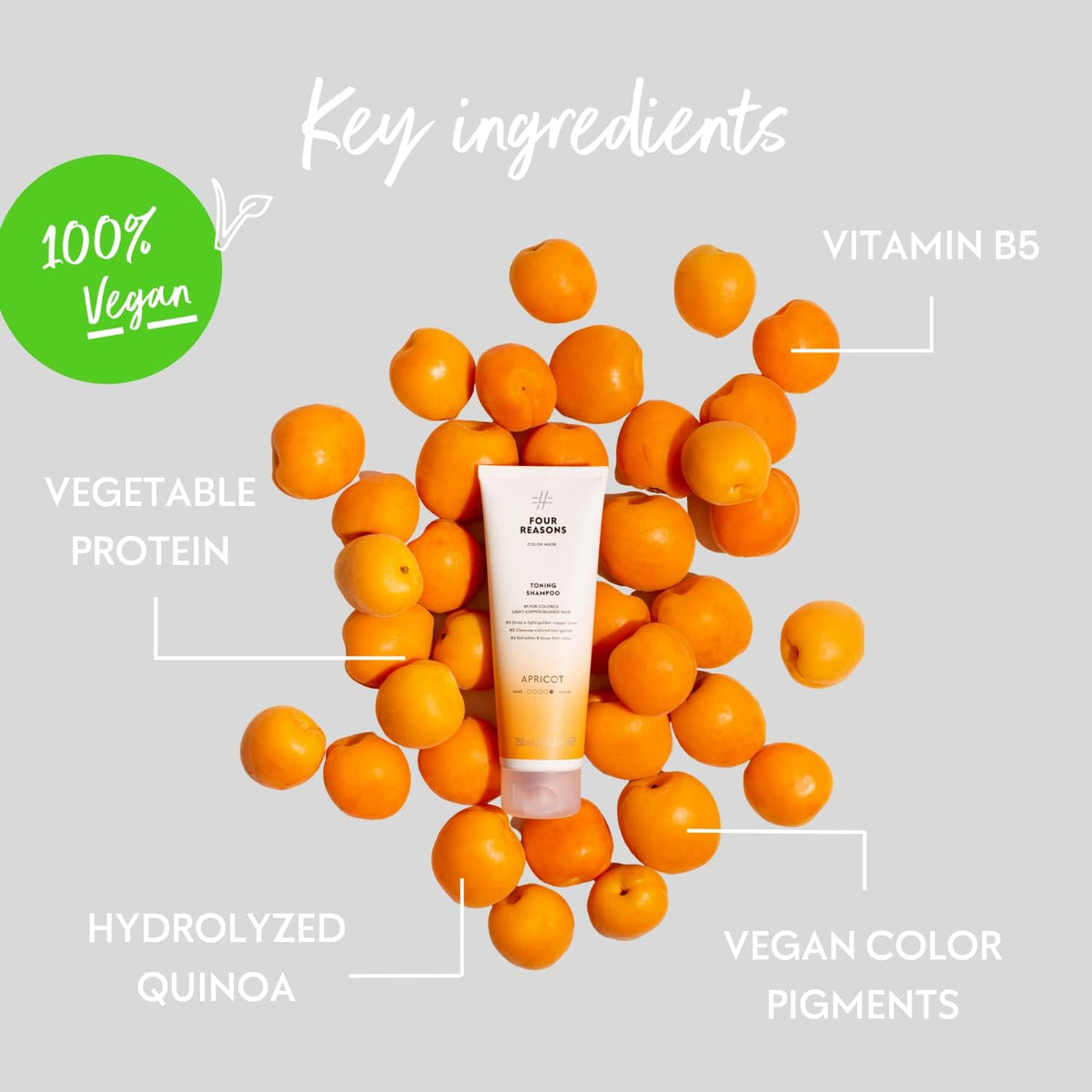 FOUR REASONS Color Mask Apricot en gros plan sur le pot