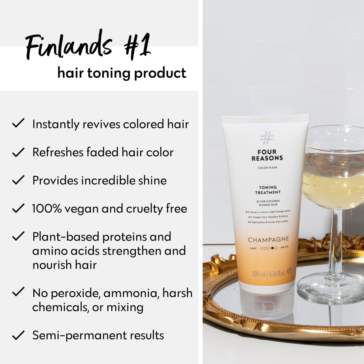 FOUR REASONS Color Mask Champagne Blonde ingrédients