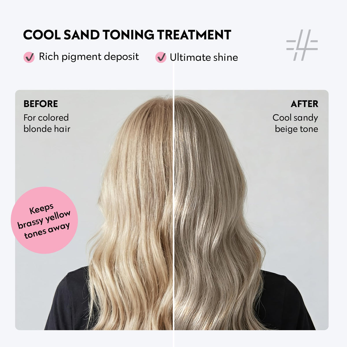 FOUR REASONS Color Mask Cool Sand Blonde 222g texture close-up