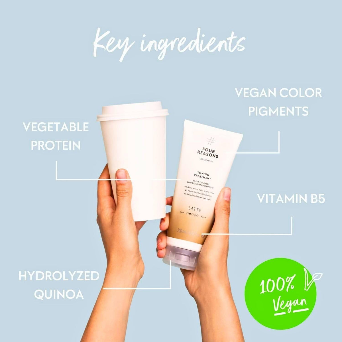 FOUR REASONS Color Mask Latte 200g - vue côté du produit