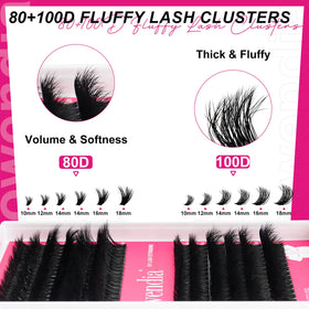 Fowendia cils individuels fluffy dans leur emballage