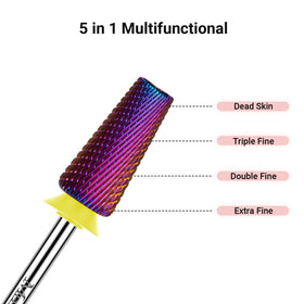 Fraises à Ongles MelodySusie 5 en 1 avec étiquetage des différentes fonctions
