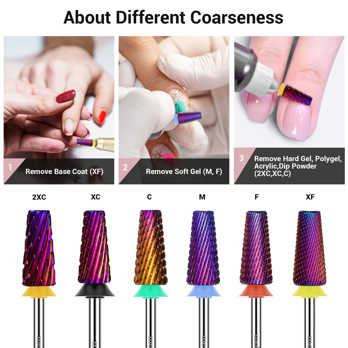 Fraises à Ongles MelodySusie 5 en 1 en utilisation sur des ongles
