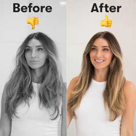 FRAMAR Mini Brosse à Cheveux Démêlante avec cheveux lisses en arrière-plan