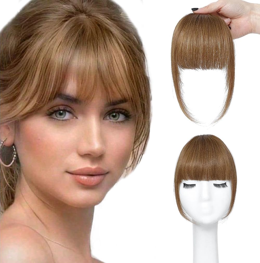 Franges en cheveux humains ELEFOCUS modèle 6# vue de face