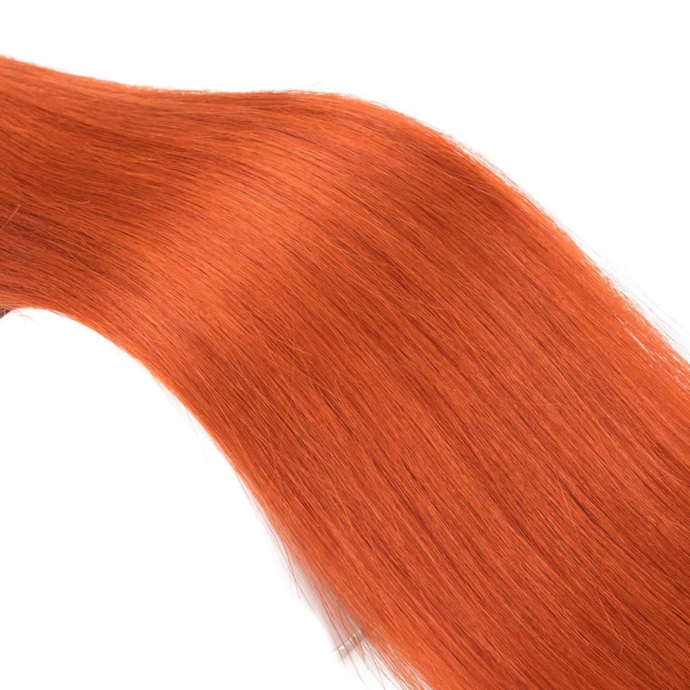 Fridnae cheveux bundles orange montrant la texture douce