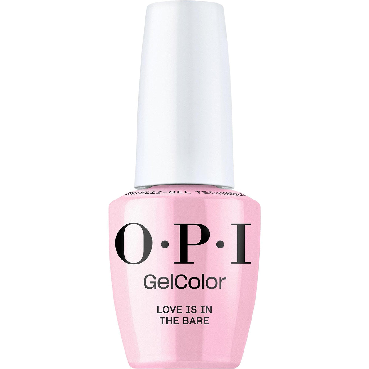 Front view of OPI GelColor Love is in the Bare 15 ml nail polish