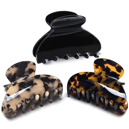 Fsmiling Clips à Cheveux Tortoise 3 Pack vue de face