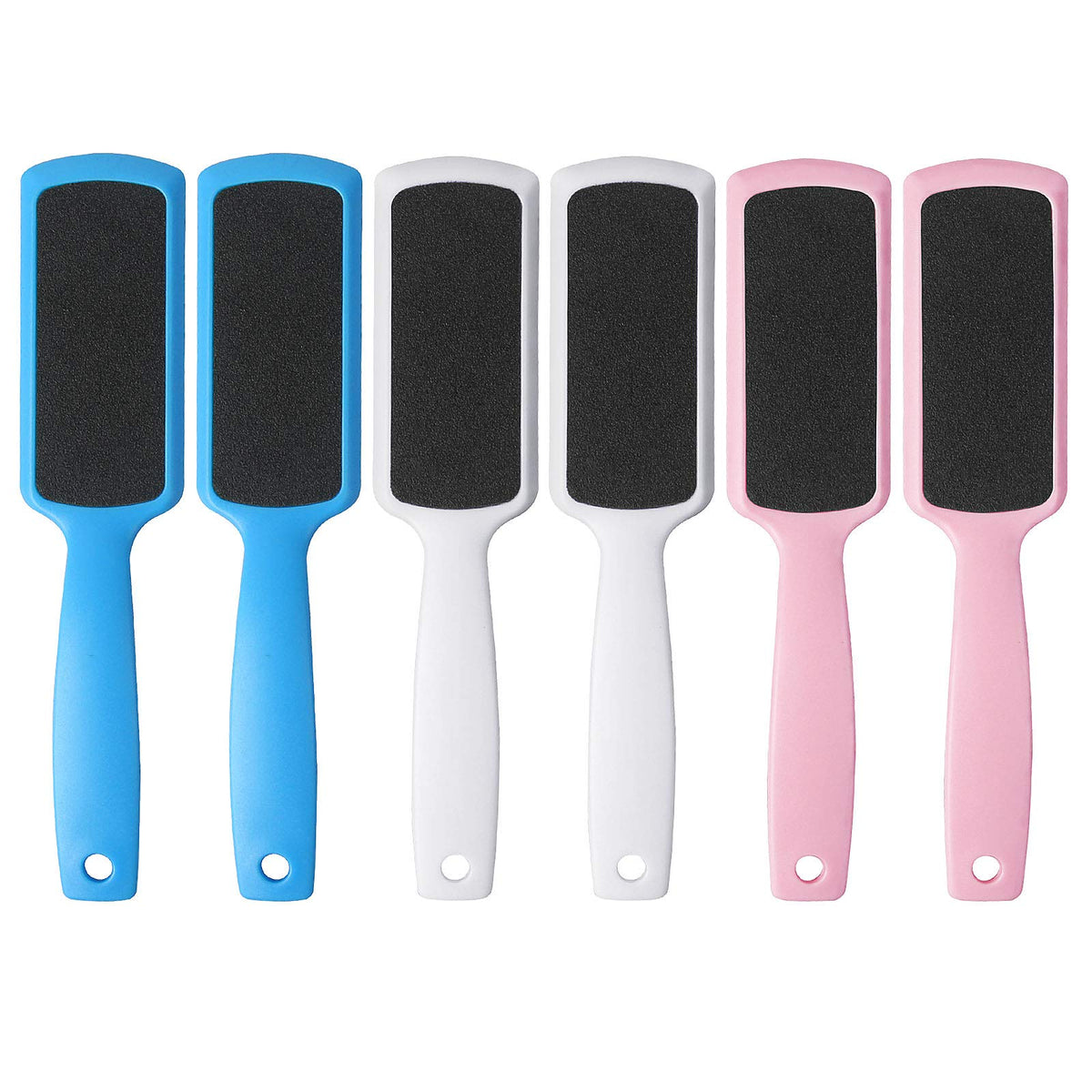 Fu Store fichiers de pieds double face en bleu et rose, vue avant