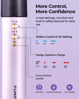 Funflow 6 en 1 Styler à Air Chaud en gros plan