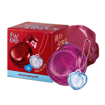 fwee Glowy Jelly Pot en mauve berry avec porte-clés