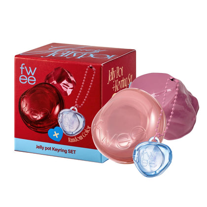 fwee Glowy Jelly Pot Milky couleur rose crémeux avec porte-clés