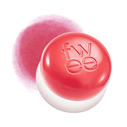 fwee Lip&Cheek Blurry Pudding Pot vue avant modèle corail rose