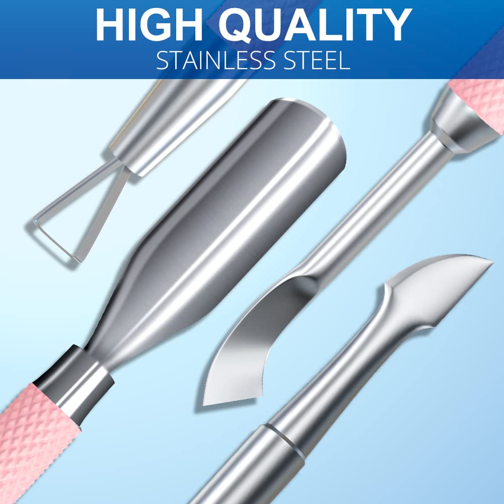 GA&EN Outils de Pousse-Cuticules Roses, démonstration d'utilisation