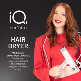 GA.MA iQ1 Perfetto Sèche-Cheveux gris côté avec écran LED