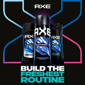 Gamme complète de produits AXE avec différents parfums