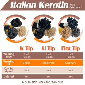 Gamme de couleurs des extensions K Tip Sunny Hair