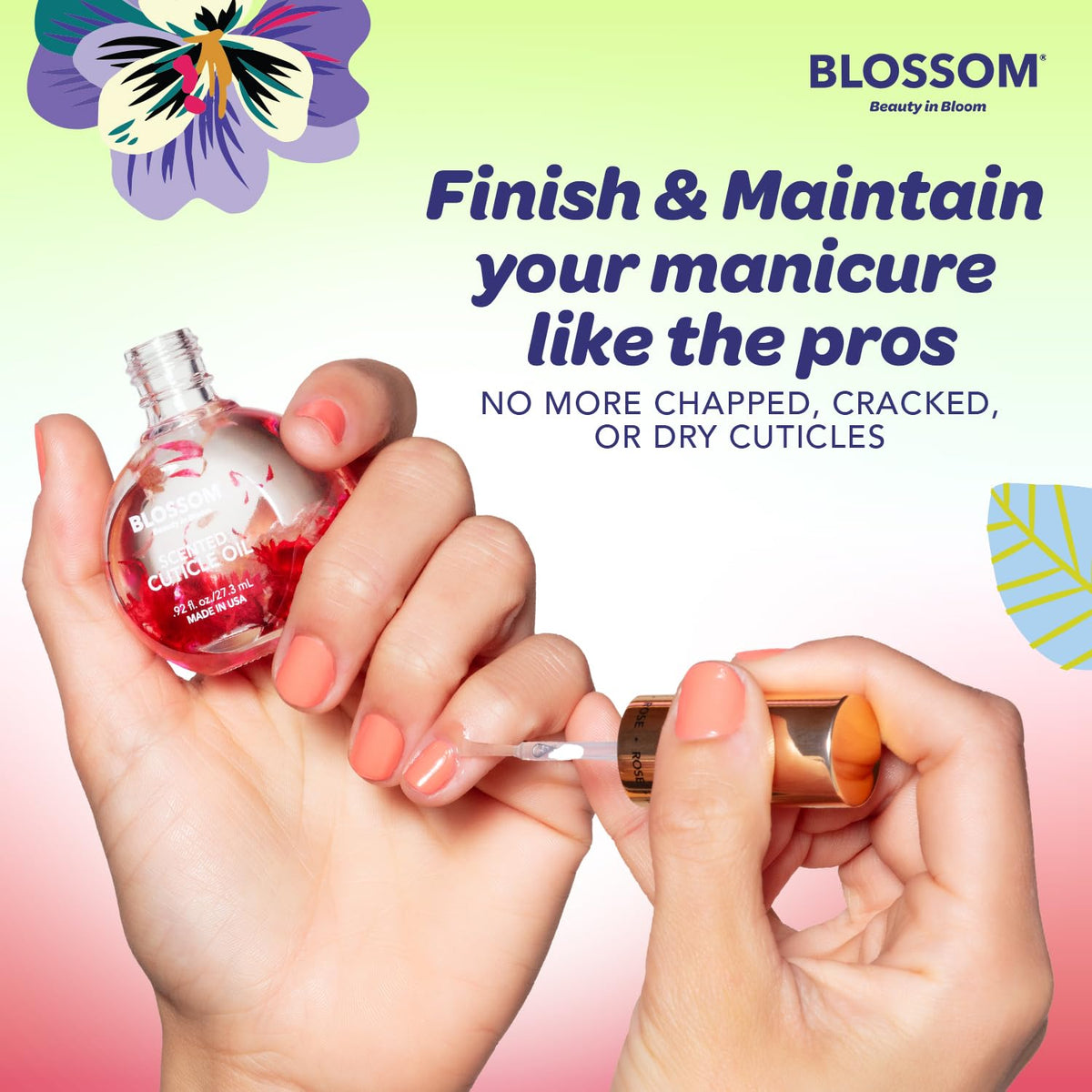 Gamme de parfums d'huiles pour cuticules Blossom