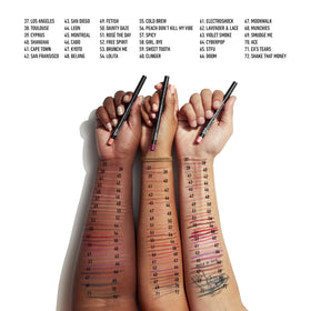 Gamme de produits de lèvres NYX, incluant le crayon Suede Matte
