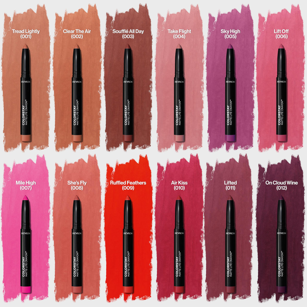 Gamme de teintes Crayon à Lèvres REVLON ColorStay Matte Lite