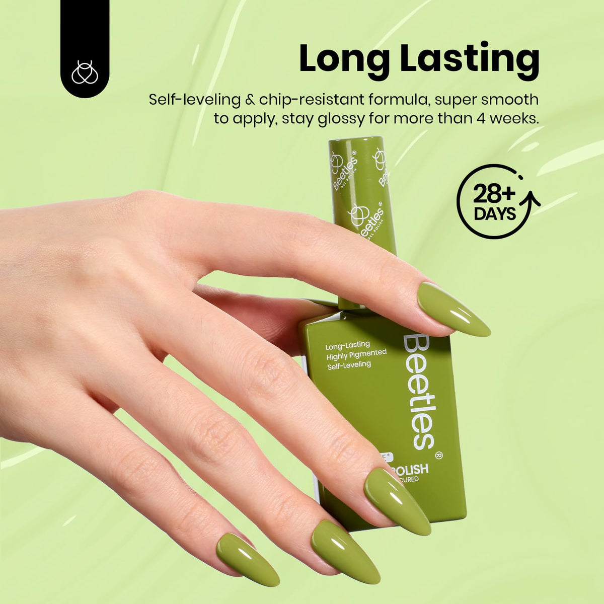 Gamme de teintes vertes du set de vernis beetles