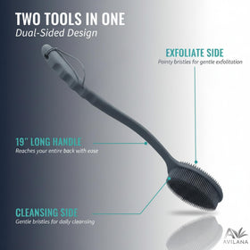 Gant de bain Avilana en silicone avec nubs pour massage