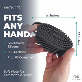 Gant de bain en silicone Avilana avec texture de massage
